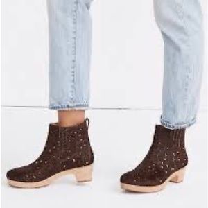 Madewell Painted Leopard Calf-hair Clog Boot